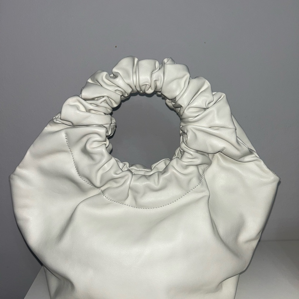 Frame Denim White Gathered Shoulder Bag